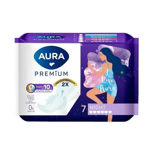 Aura, прокладки aura 7шт night, цена за шт, ШК: 4752171016040