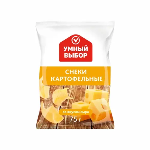 Снеки Картофельные Умный Выбор Сыр 75г