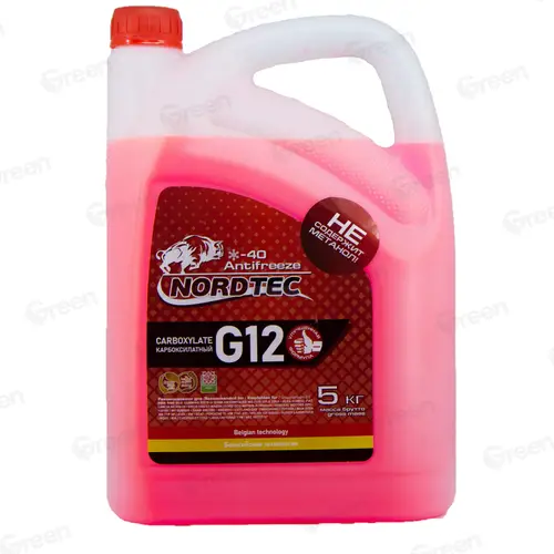 Антифриз NORDTEC ANTIFREEZE-40 G12 красный, 5 кг