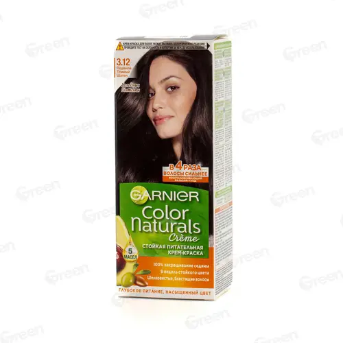 Крем-краска стойкая питательная д/волос Garnier Color Naturals Creme 3.12 Ледяной темн шат 