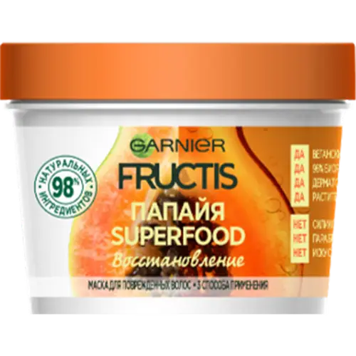 Маска для волос «Fructis» папайя, 390 мл