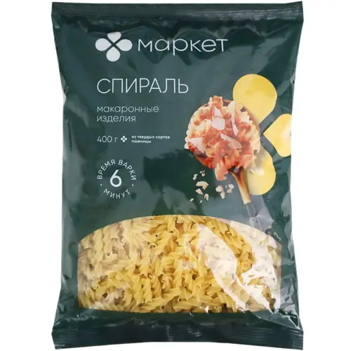 Макароны Спираль группы А Маркет, 400г