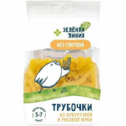 Трубочки из рисовой и кукурузной муки Зелёная Линия, 250г