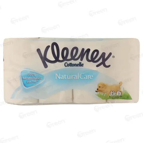 Бумага туалетная Kleenex Cottonnelle Natural Care 3-х сл