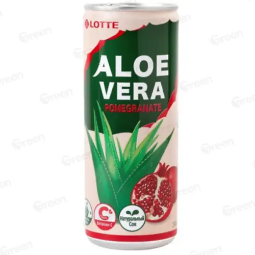 Напиток негазированный сокосодержащий Lotte Aloe Vera Гранат 0,24л ж/б 