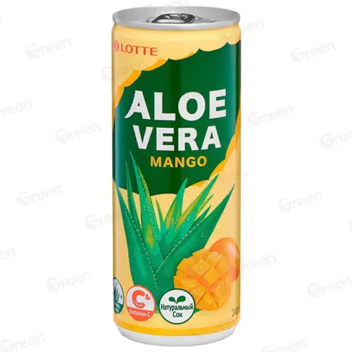 Напиток негазированный сокосодержащий Lotte Aloe Vera Манго 0,24л ж/б 