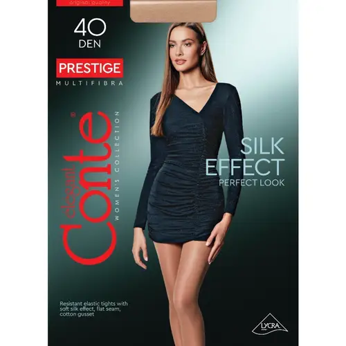 Колготки женские «Conte Elegant» Prestige, 40 den, nero, размер 4