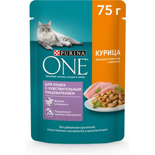 Корм для кошек «Purina One» с курицей, 75 г