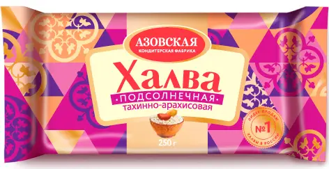 Халва тахинно-арахисовая вес 250г.