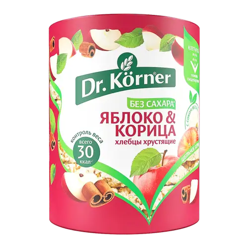 Хлебцы хрустящие «Dr.Korner» яблоко с корицей, 90 г