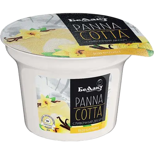 Сливочный десерт «Беллакт» Panna Cotta, ванилин, 10%, 150 г