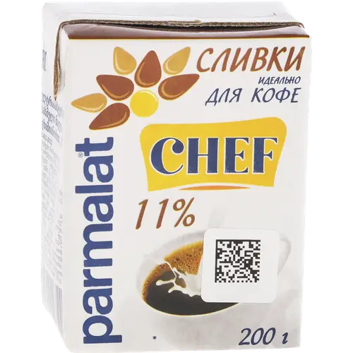 Сливки «Parmalat» ультрапастеризованные, 11%, 200 г