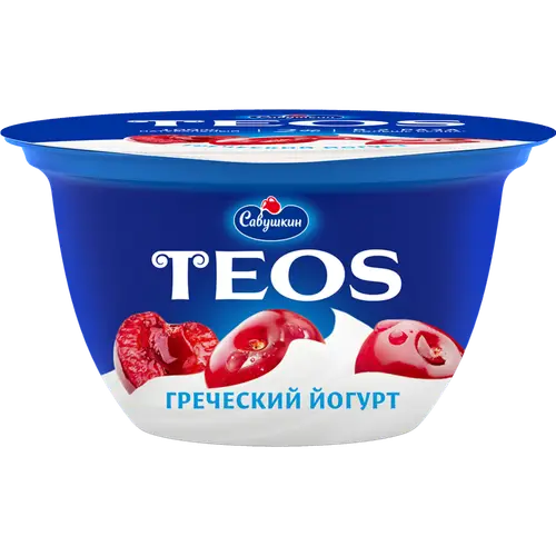 Йогурт греческий «Teos» вишня, 2%, 140 г