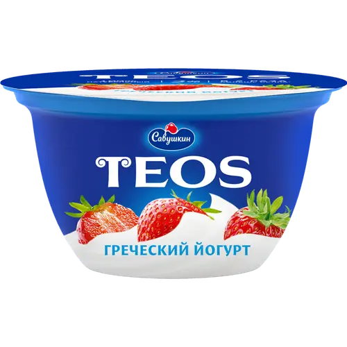 Йогурт греческий «Teos» клубника, 2%, 140 г