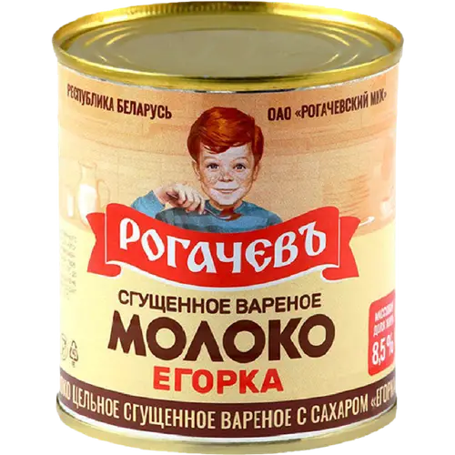 Вареное сгущенное молоко «Рогачевъ» Егорка, с сахаром, 8.5%, 360 г