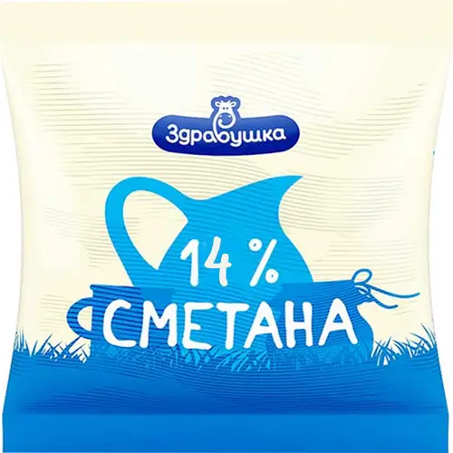 Сметана «Здравушка» 14%, 400 г