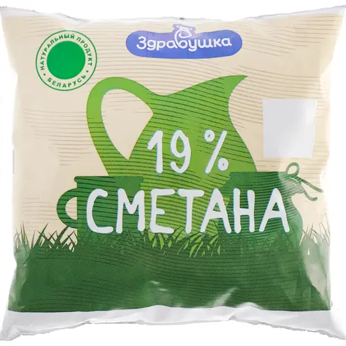 Сметана «Здравушка» 19%, 400 г