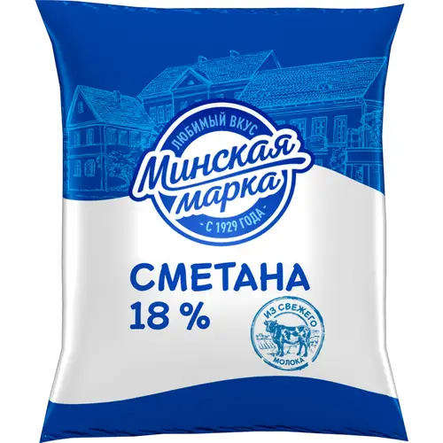 Сметана «Минская марка» 18%, 400 г