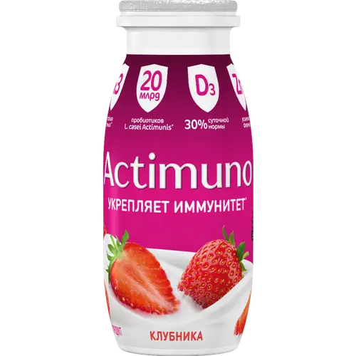 Кисломолочный продукт «Actimuno» с клубникой 1,5%, 95 г