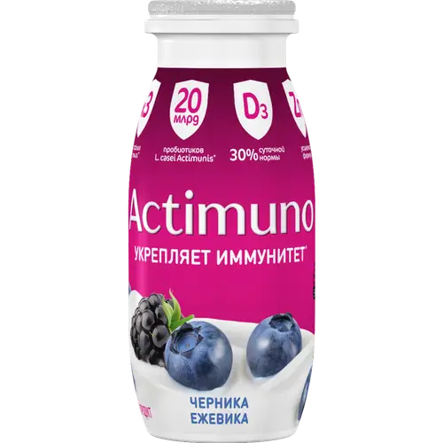 Кисломолочный продукт «Actimuno» с черникой и ежевикой, 1.5%, 95 г