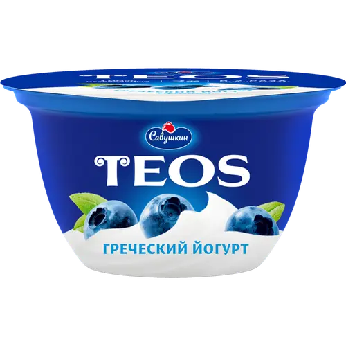 Йогурт греческий «Teos» черника, 2%, 140 г