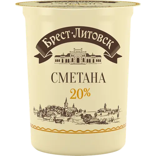 Сметана «Брест-Литовск» 20%, 380 г  