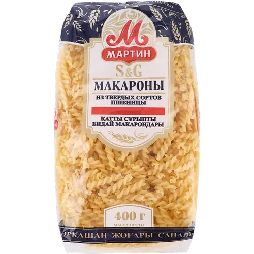 Макаронные изделия «Мартин» спираль № 1, 400 г