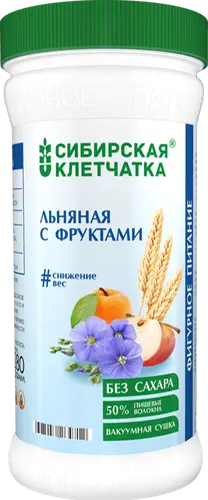 Клетчатка СИБИРСКАЯ КЛЕТЧАТКА Льняная с фруктами