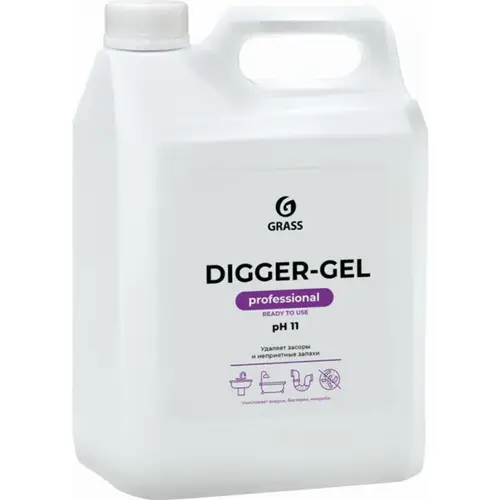 Средство для прочистки труб «Grass» Digger-Gel, 125206, 5.3 кг