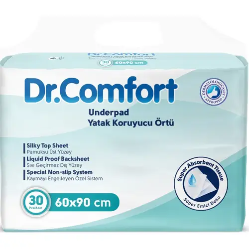 Впитывающие пеленки для взрослых «Dr.Comfort» 60х90 см, 30 шт