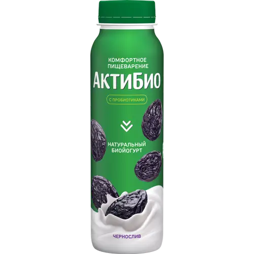 Биойогурт «АктиБио» с черносливом, 1.5%, 260 г