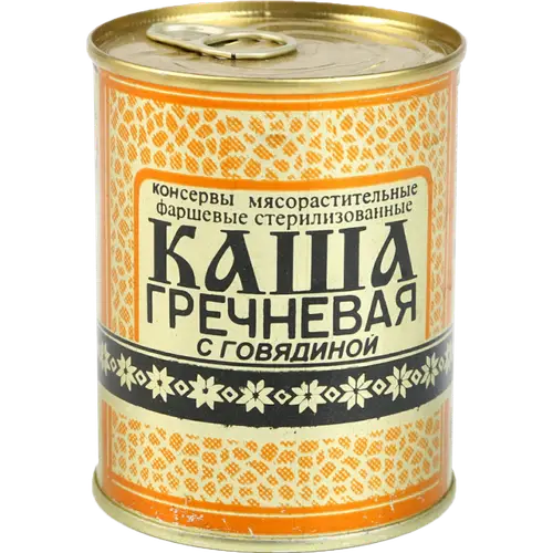 Консерва  "Каша гречневая с говядиной" 340 г.