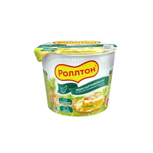 Роллтон, пюре роллтон 40гр картофельное со вкусом с сыром, цена за шт, ШК: 4870227272834