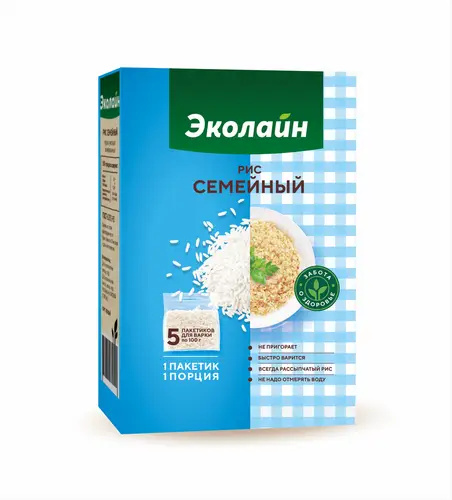 Рис Семейный «Эколайн», new фас.  5х100 г.