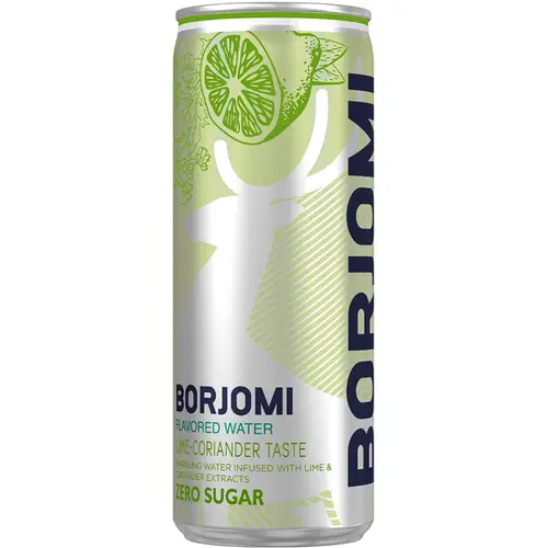 Вода минеральная «Borjomi» Flavored, газированная, лайм-кориандр, 0.33 л