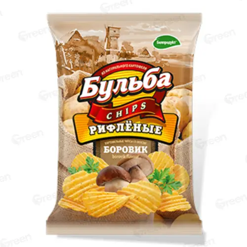 Чипсы картофельные Бульба chips из сырого картофеля со вкусом боровиков 