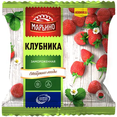 Клубника «Марьино» быстрозамороженная, 400 г