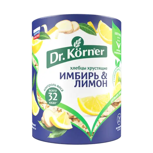 Хлебцы кукурузно-рисовые «Dr.Korner» имбирь и лимон, 90 г