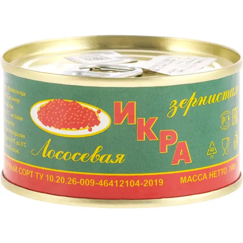 Икра лососевая горбуши, зернистая, 140 г