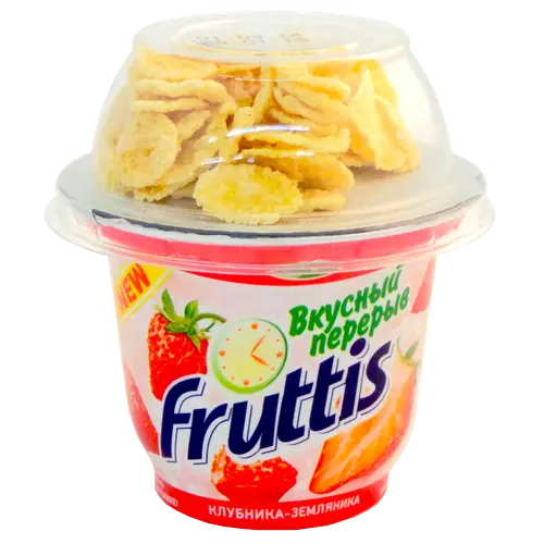 Йогуртный продукт «Fruttis» клубника-земляника, 2.5%, 165+15 г