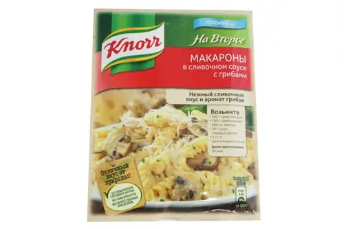 Смесь сухая KNORR на второе для пригот. макарон в сл.соусе с грибами вес 26 г имп. Тибетрэй