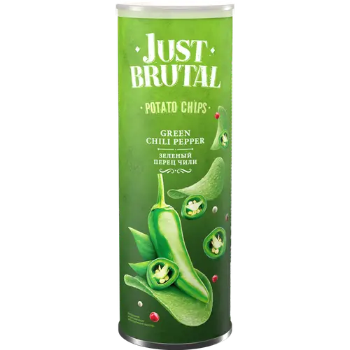 Чипсы картофельные «Just Brutal» со вкусом зеленого перца Чили, 100 г