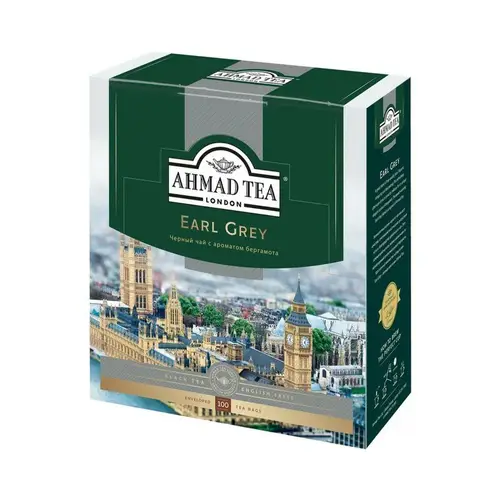 Ahmad Tea, чай ahmad tea 100гр черный earl grey, цена за шт, ШК: 054881013000