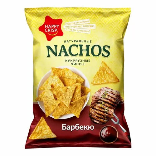 Чипсы кукурузные Happy Crisp Nachos Барбекю