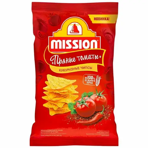 Чипсы кукурузные Mission со вкусом Пряные томаты