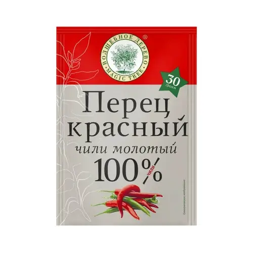 Волшебное Дерево, перец волшебное дерево 30гр красный чили молотый, цена за шт, ШК: 4660043250242