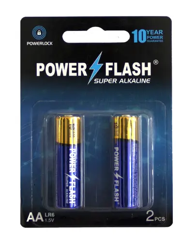 Батарейки «Power Flash» Super Alkaline АА, 1.5 V, 2 шт