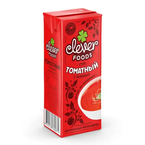 Томатный суп с зеленью Clever Foods стерил ТП 0,2л