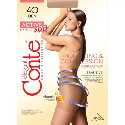 Колготки женские CONTE ELEGANT ACTIVE SOFT 40, р.5, bronz