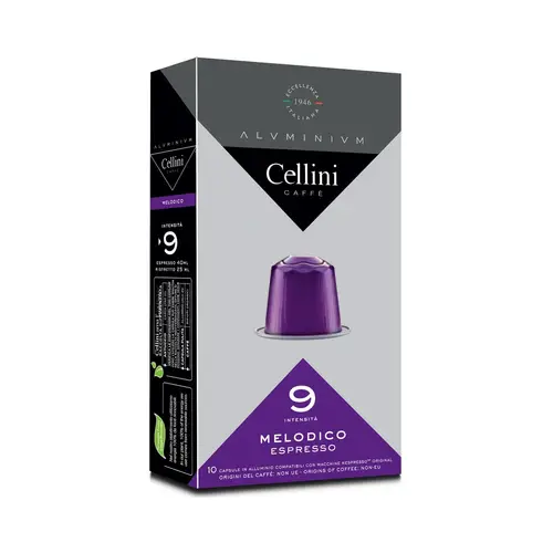 Кофе в капсулах для кофемашин Cellini Melodico  nespresso 10шт аллюм